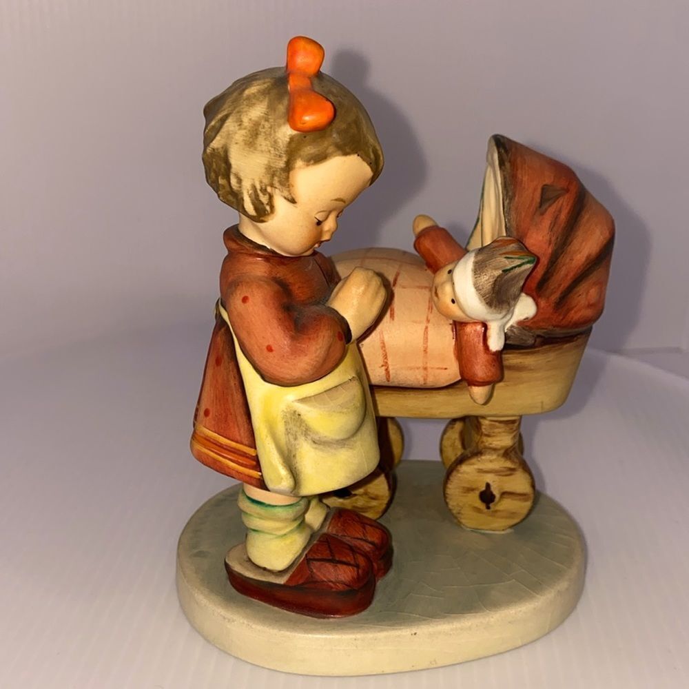 Goebel MJ Hummel Figurine “Doll Mother” #67 Porcelain Girl With Doll In Stroler